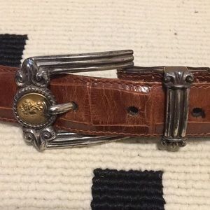 Vintage Brighton Museum Coin S 21007 Leather Belt